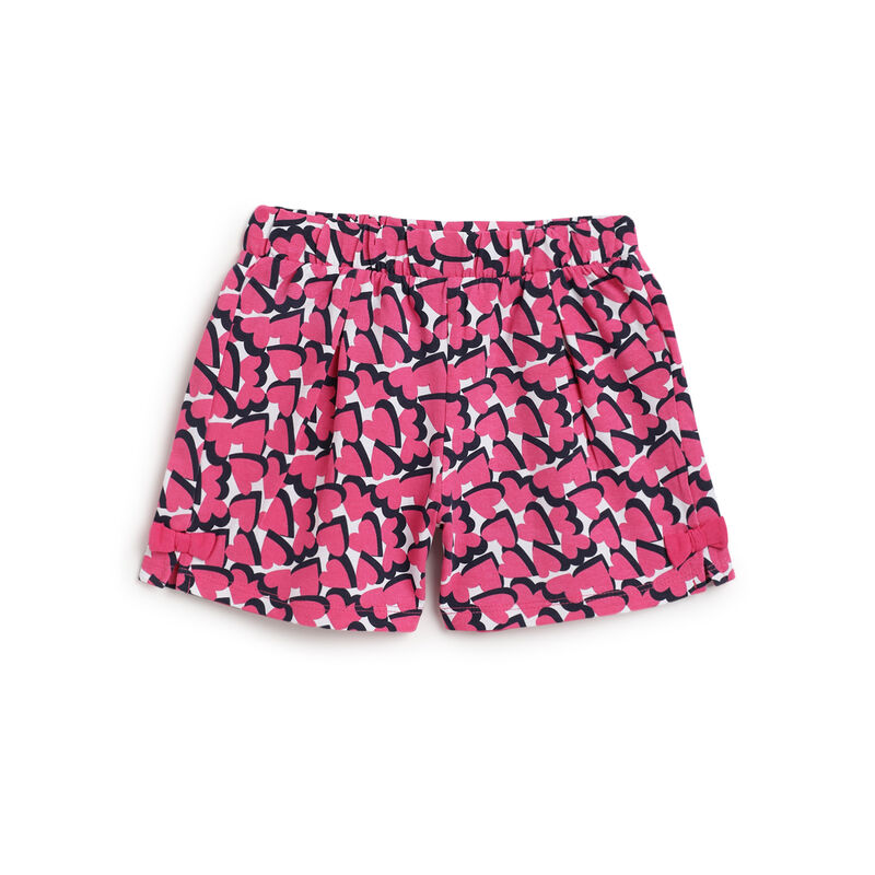 Girls Multicolor Printed Shorts (Pack Of 3) image number 6